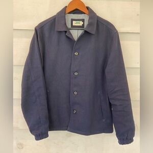 Taylor Stitch The Crew Jacket In Rinsed Indigo Shashiko Size Medium/40